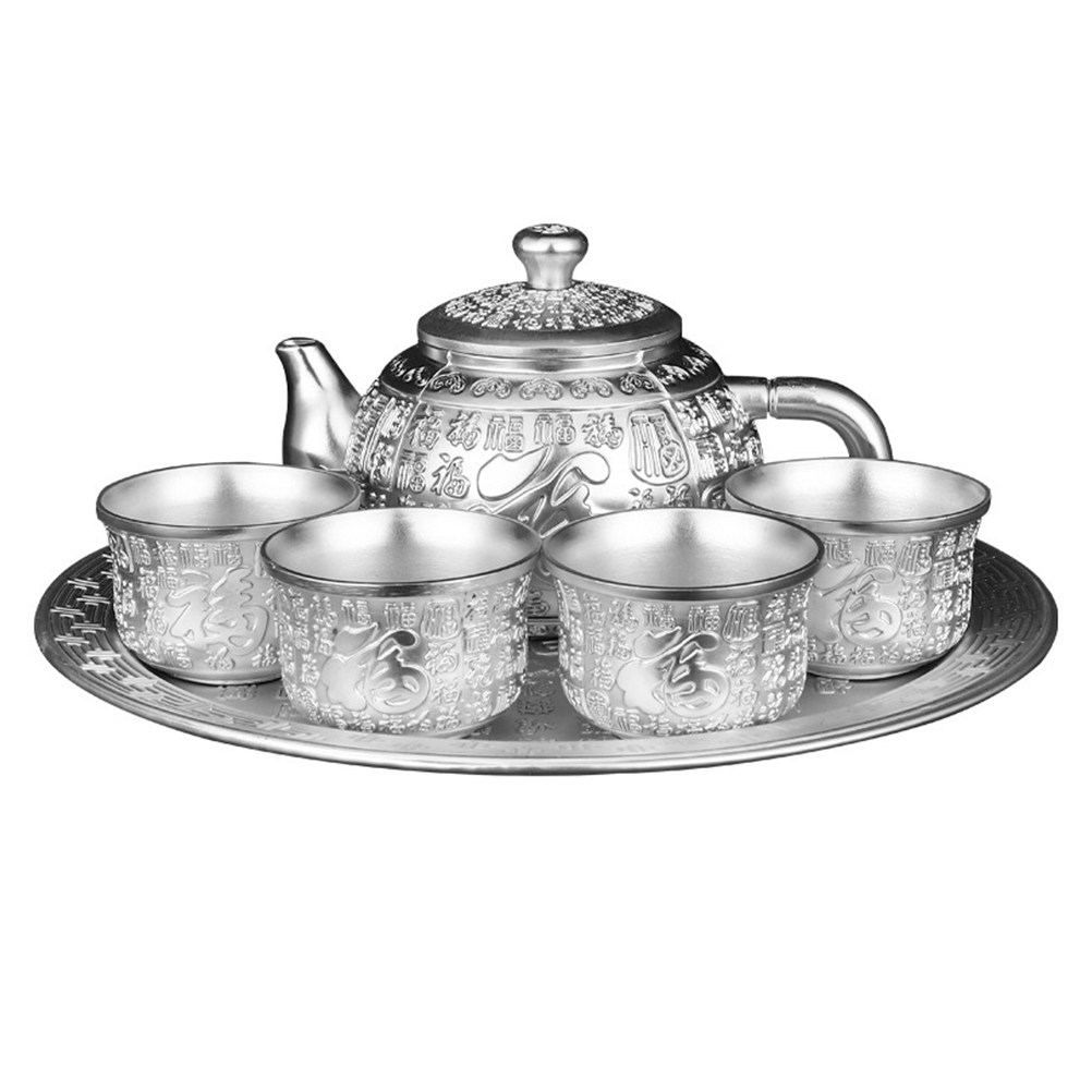 HOMEMAXS 1 Set Highend Tea Kettle Kit Tea Cup Tea Tray Chinese Style