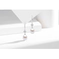 thumbnail image 3 of Yami 8-8.5mm White Teardrop Pearl Earrings with 925 Sterling Silver CZ Ear Hooks Valentine's Day Jewelry Gift for Her, 3 of 10