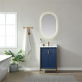 thumbnail image 4 of Vinnova Granada 24" White Faux Stone Top Single Vanity in Royal Blue w/ Mirror, 4 of 10