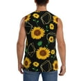thumbnail image 4 of Bixox Men's Sunflowers Printed Shirt Sleeveless Fitness Tank Top-X-Large, 4 of 7