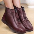 thumbnail image 5 of adviicd Snow Boots For Women Leisure Women's Velvet Zipper Snow Boots Padded Plus Cotton Winter Low Shoes women's Wide Women Hiking Boots, 5 of 5