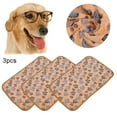 thumbnail image 4 of Pet Warm Sleep Mat, Soft Pet Blanket Comfortable Cute Dog Paw Print  For Dogs Light Tan L, 4 of 8