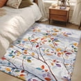 thumbnail image 4 of Area Rug for Living Room, Colorful Leaves Non-Slip Indoor Large Carpet for Bedroom/Dining Room, Modern Abstract Spring Nature Tree Branch Washable Low-Profile Rectangle Floor Runner Rugs - 4 x 6 Ft, 4 of 8