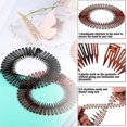 thumbnail image 4 of 9pcs full round elastic comb with flexible plastic ring, for girls, comb with headband support, 4 of 5