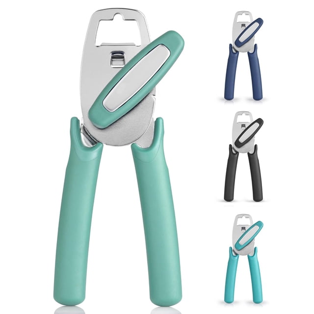 Abrelatas Manuel Zulay Kitchen Acero Inoxidable Grande con Rueda de Corte Suave y Abridor de Botella