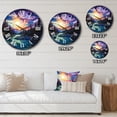 thumbnail image 4 of Designart "horizon Aurora Borealis Natures VI" Aurora Borealis Oversized Wall Clock, 4 of 5