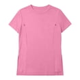thumbnail image 3 of ShomPort Women's Nursing Tops for Breastfeeding Oversized Short Sleeves Side Splits Hidden Zipper Maternity Top, 3 of 7