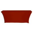 thumbnail image 2 of Your Chair Covers - Stretch Spandex 6 Ft Open Back Rectangular Table Cover Red for Wedding, Party, Birthday, Patio, etc., 2 of 3