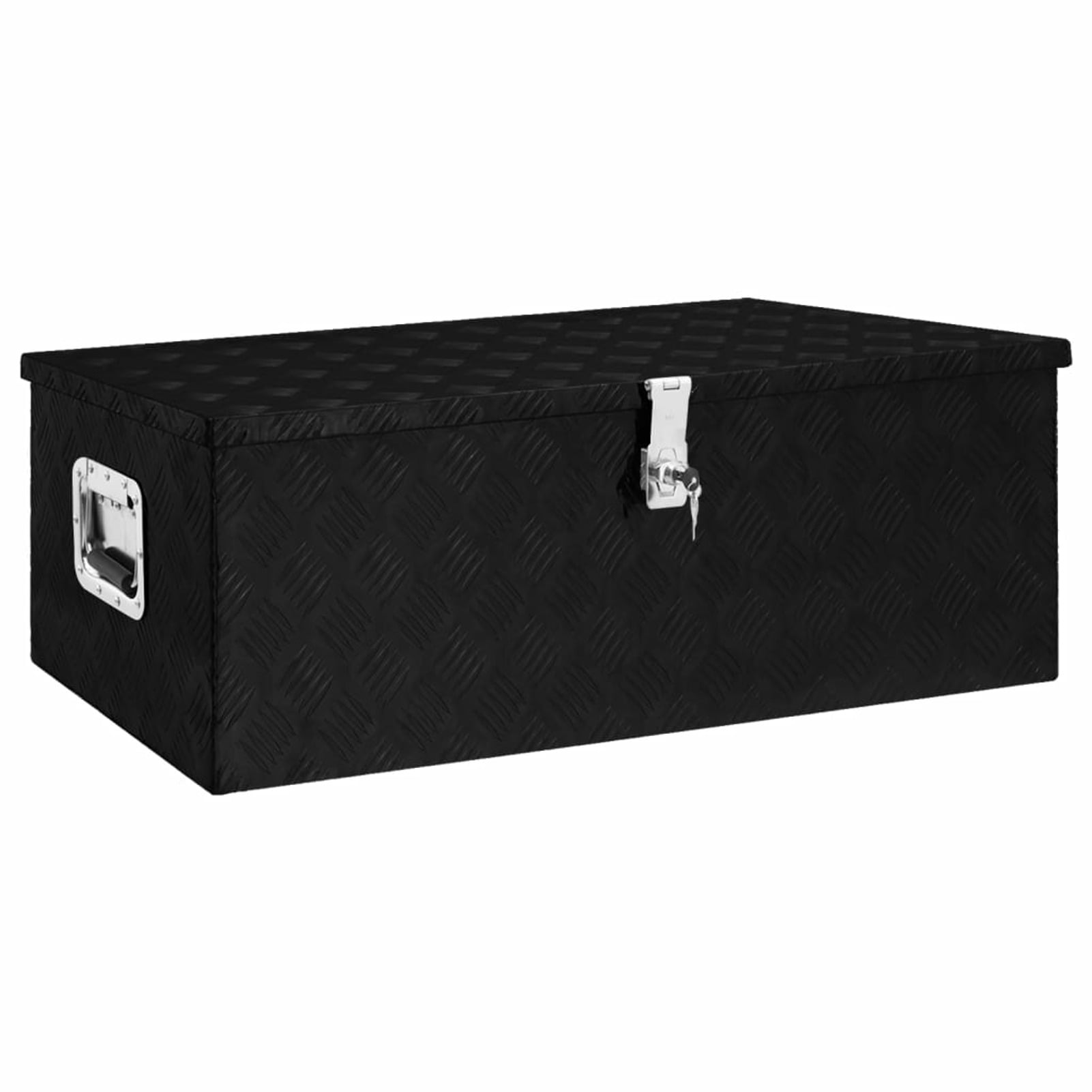 Anself Aluminum Tool Box Truck Toolbox Lockable Underbody Organizer