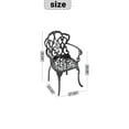 thumbnail image 2 of Set of 4 Cast Aluminum Patio Dining Chairs, Patio Bistro Chair Set with Armrests, Stackable Outdoor Dining Chairs for Patio Furniture Garden, Black Frame, Cushions In Random Colors, 2 of 7