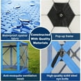 thumbnail image 5 of COBIZI 12x12 Pop-up Gazebo Starry Sky Screen Canopy Tent Screen House for Camping, Screen Room with Mosquito Netting, Hub Tent Instant Screened Canopy with Carrying Bag and Ground Stakes, Blue, 5 of 9
