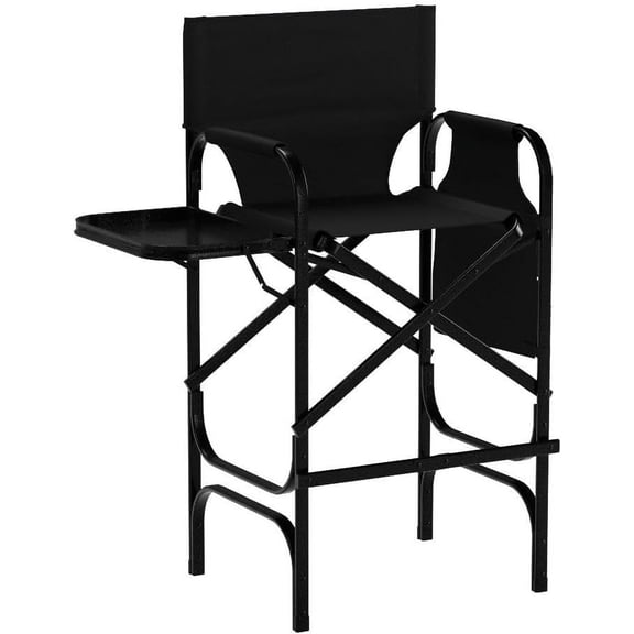 Matladin Tall Directors Chair with 30'' Seat Height, Portable Folding Chair with Side Table Storage Bag,  Aluminum Frame, 300 lbs Capacity