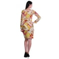 thumbnail image 3 of Moomaya Womens Full Sleeve Printed Midi Length Printed Bodycon Dress, 3 of 7