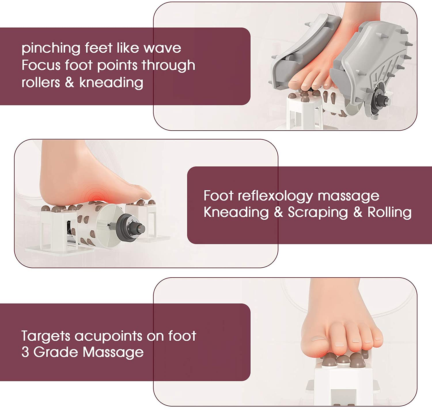 Best Choice Products Therapeutic Shiatsu Foot Massager Kneading and Rolling for Foot, Ankle, Nerve Pain w/ Handle, High Intensity Rollers, Remote