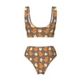thumbnail image 6 of Rocae Squirrel And Maple Leaves for Bikini Set for Women Two Piece Sexy High Swimsuits Split Crossover Bikini Small, 6 of 9