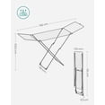 thumbnail image 5 of SONGMICS Tendedero de Ropa, Tendedero de Metal, Plegable, Ahorra Espacio, con Alas, Uso en Interiores y Exteriores, Para Ropa de Cama, Gris, 5 of 5