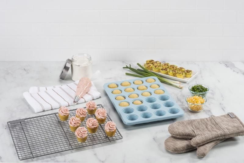KitchenAid 24-Cup Muffin Pan Mineral Water, 24 cup Mini Muffin Pan
