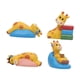 thumbnail image 4 of 4 piezas de estatua de jirafa pequeña, figura de animal de resina de dibujos animados, adorno en miniatura, juguete coleccionable de mesa, diseño esta, 4 of 9