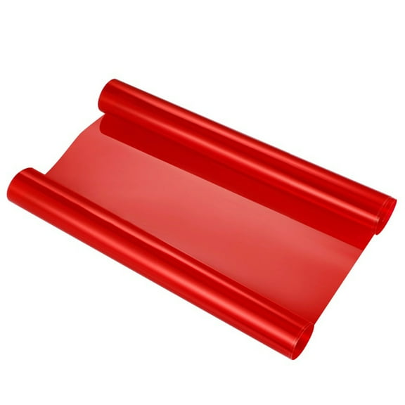 GOOHOCHY 1Set Car Decal Headlight Tint Film Sheet in Red PVC Material