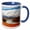 Blue/White, variant on 3drose, Alaska, Noatak National Preserve. Arctic Tundra in Autumn Colors., 11oz Two-tone Black Mug