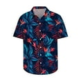 thumbnail image 4 of ZCFZJW Hawaiian Shirts for Men Trendy Summer Short Sleeve Tropical Floral Printed Button Down Graphic Holiday Beach Vacation Tees Tops Multicolor#15 XXXXL, 4 of 5