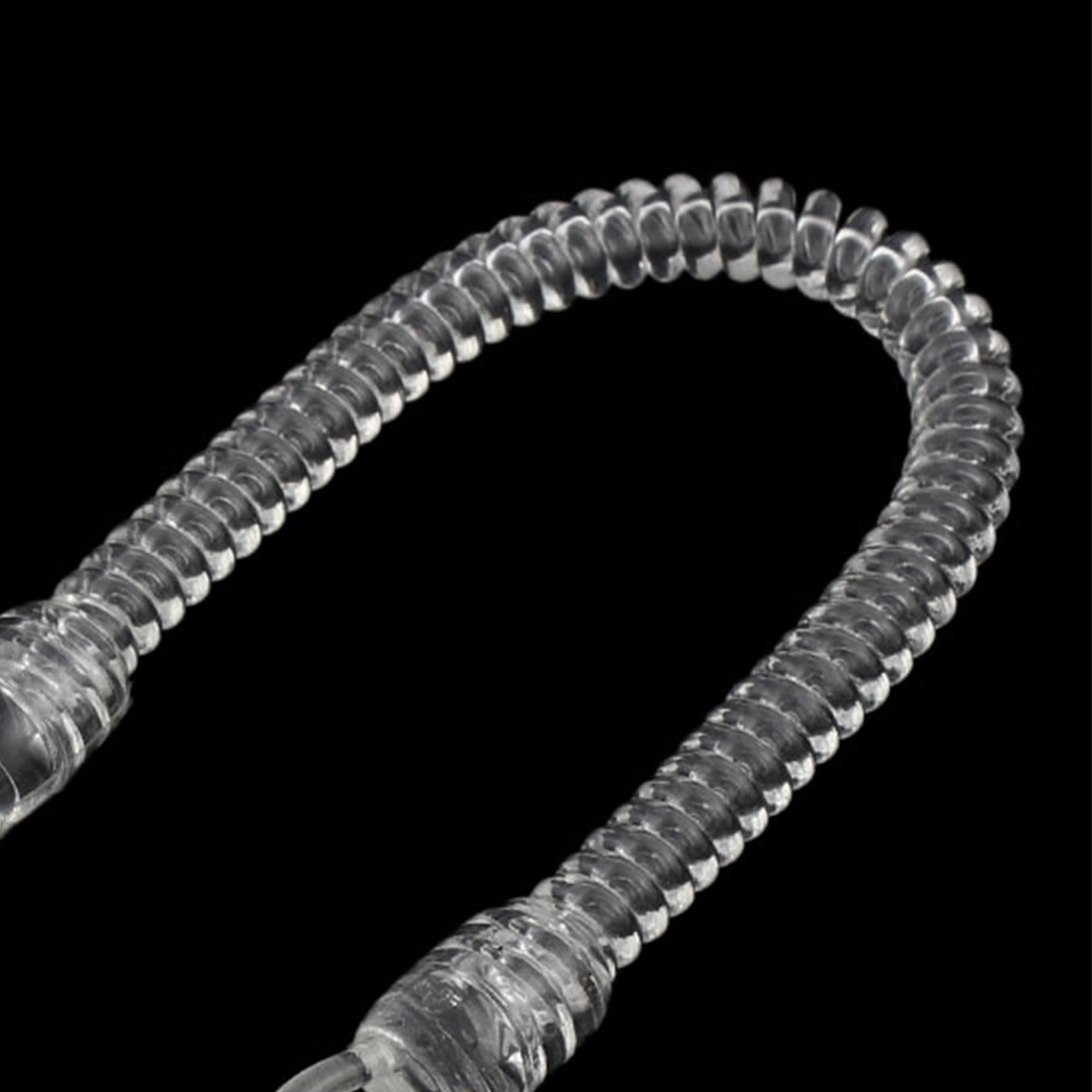 Unique Bargains Retractable Spiral Spring Coil Keychain with Lobster Clasp Carabiner Hook
