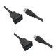 thumbnail image 1 of Cable de extensión USB 3.0 de 1 m para coche, montaje empotrado, macho a hembra, para panel de salpicadero, línea de audio cuadrada, 2 unidades, 1 of 7