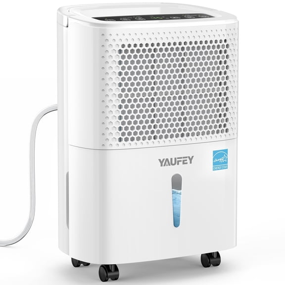Waykar 32 Pint Dehumidifier for Home and Basements up to 2,000 Sq. Ft, with Bucket, Drain Hose, Portable, Auto Defrost and Self-Drying