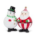 thumbnail image 1 of Ball Shaped Snowman And Santa Figurine, 1 of 2
