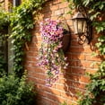 thumbnail image 2 of Artificial Purple & Pink Morning Glory Hanging Vine, Faux Trailing Petunia Flower Bouquet, Fake Hanging Plant for Indoor/Outdoor Porch and Patio Decor, 2 of 6