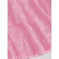 thumbnail image 7 of Pink Lace Halter Neck Ruched Peplum Mini Dress For Women, 7 of 7
