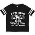 thumbnail image 3 of Inktastic I Was Born to Be Wild and Free with Wolf and Mountains Boys or Girls Toddler T-Shirt, 3 of 5