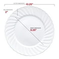 thumbnail image 3 of Smarty 10.25" White Classic Flair Disposable Plastic Dinner Plates 144ct, 3 of 7