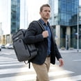 thumbnail image 5 of WANDF Lightweight Travel Backpack,Airline Approved Carry on Luggage With 16 Pockets,Waterproof Personal Item Bag Fit 15.6" Laptop,Casual Daypack for Weekender Business Hiking(Light Gray), 5 of 9