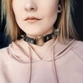thumbnail image 5 of JINLUO JL 9Pcs Gothic Punk Steam Choker PU Leather Vintage Collar Rivet Thorn Dangle Rock Accessories Necklace for Women Men, Halloween Night Club Party Jewelry Gifts, 5 of 10