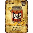 thumbnail image 1 of Placa Metal Vintage Duff Pintura Hierro Rectangular Barra Pared 20x30cm, 1 of 9