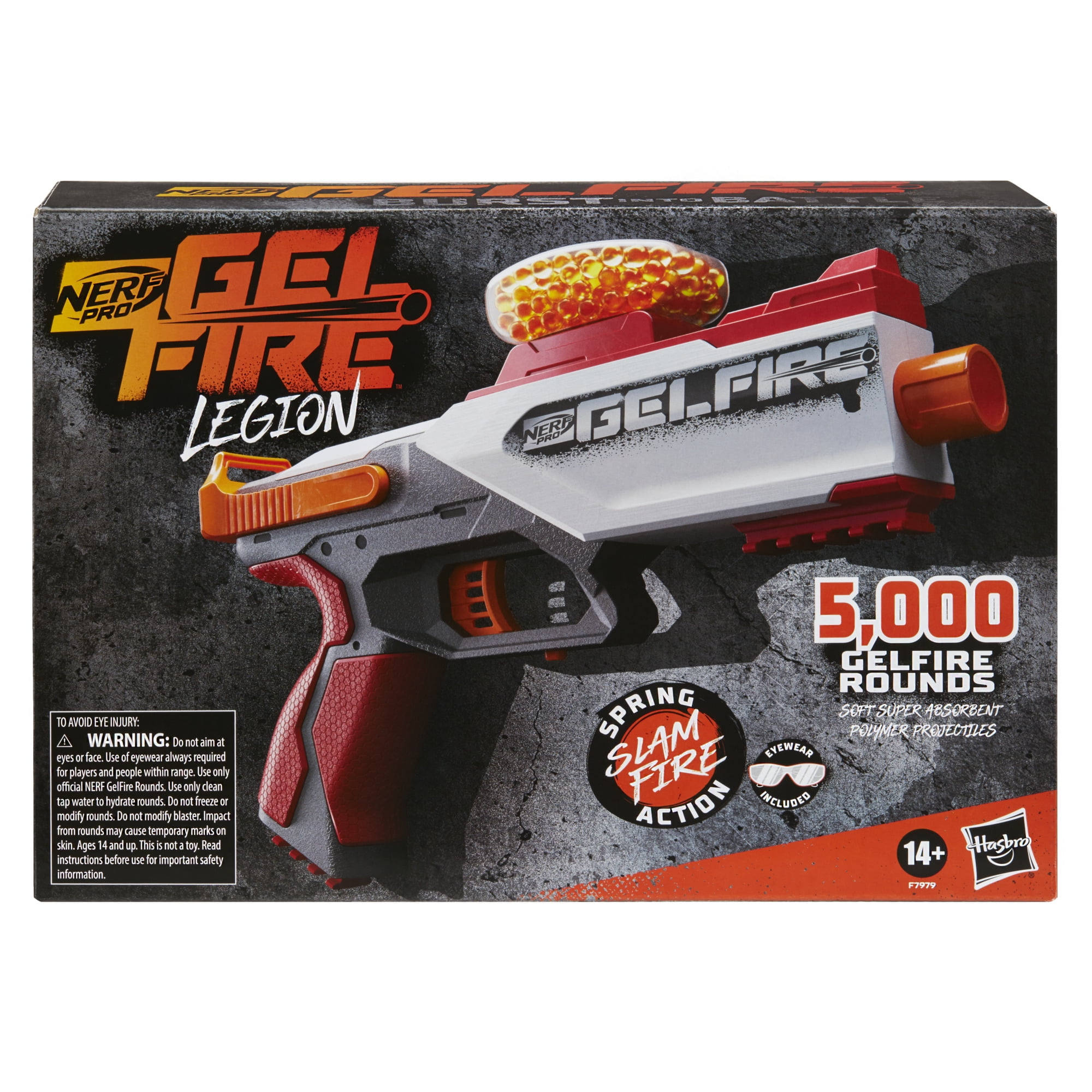 Nerf Pro Gelfire Ghost Blaster, Boost Barrel, 5000 Gel Rounds, Eyewear, For  Ages 14+