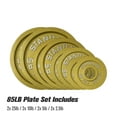 thumbnail image 4 of 85LB Gold Olympic Steel Plates - 2 Inch Barbell Standard  Weight in Premium Gold Finish, 4 of 8