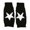 Black, variant on PMVFHDE Gloves & Mittens Women's Woolen Autumn Winter Outdoor Warm Cold Proof Thickened Printed Half Finger Mittens Grey - One Size