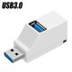 thumbnail image 1 of (Blanco-USB 3.0) 3 puertos USB 2.0 USB 3.0 Hub Mini caja divisora ??de alta velocidad compatible con MacBook Laptop PC ShuxiuWang 8390614233034, 1 of 1
