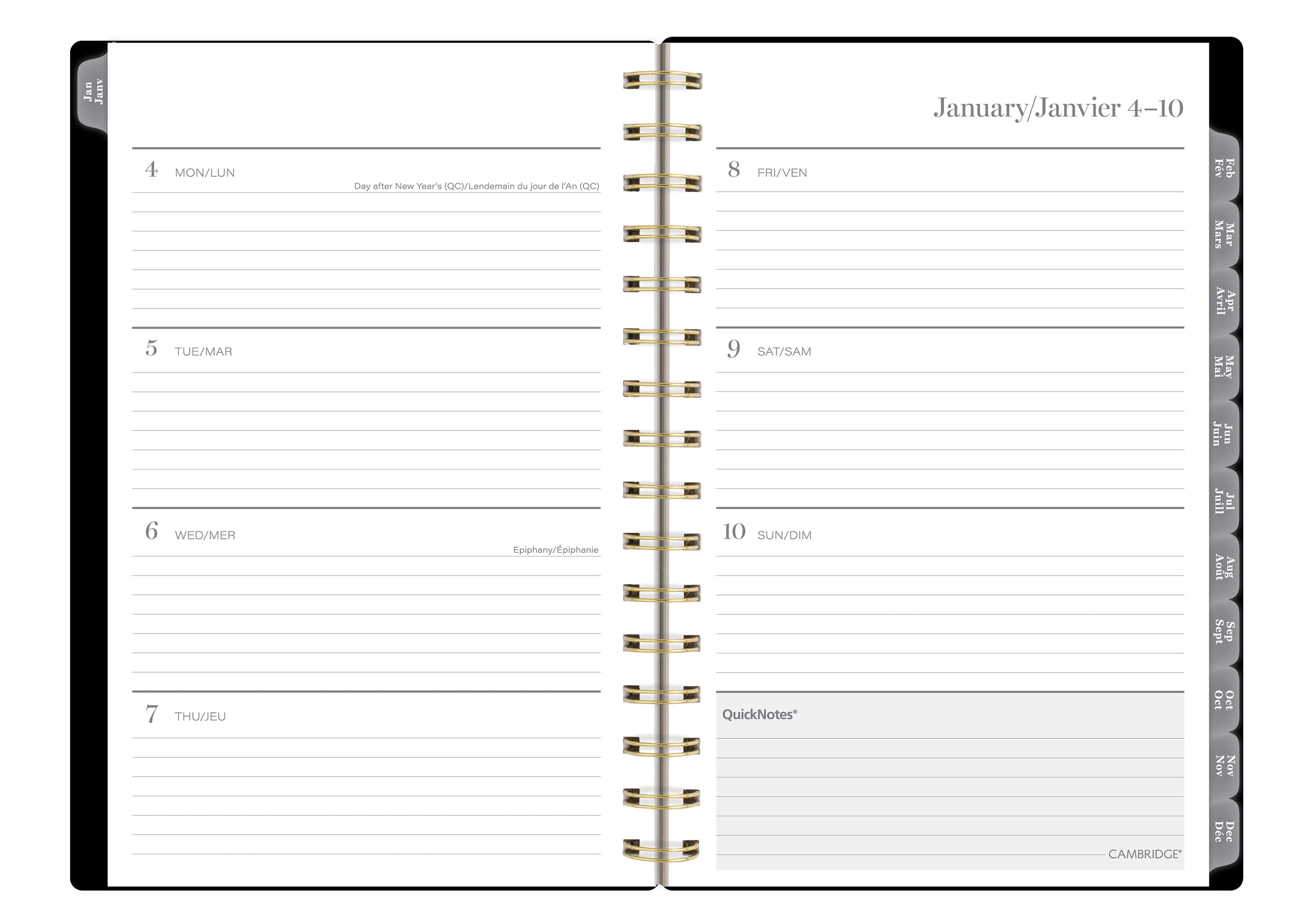 2027 Cambridge® Midnight Garden Peony Small Weekly and Monthly Planner