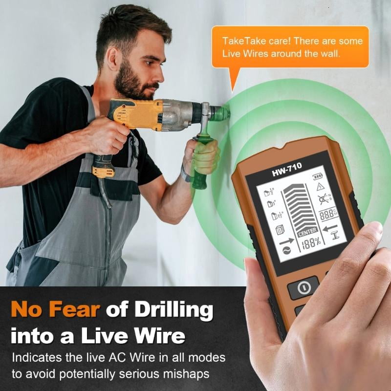 CEORPER Handheld Detectors Identifies Metals Live Wire And Wooden Studs In Wall