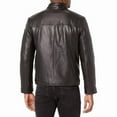 thumbnail image 3 of Cole Haan Men's Smooth Lamb Leather Jacket With Convertible Collar (Java, L), 3 of 3