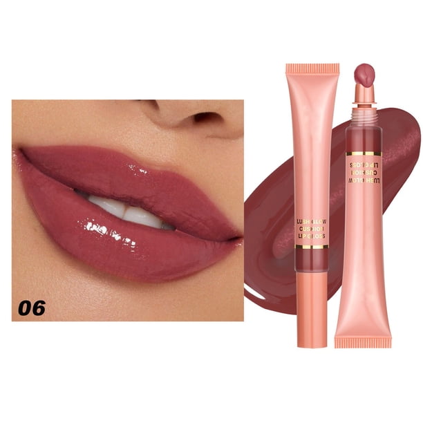 Cabezal de pincel iluminador de color labial líquido, hidratante y exprimidor de color labial, 10 ml