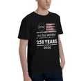 thumbnail image 4 of Men's 250 Anniversary USA Shirt 250th Independence Day Freedom T-Shirt Crewneck Pullover Tops Short Sleeve Shirts America Patriotic Falg Tee, 4 of 7
