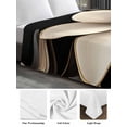 thumbnail image 6 of Gold Black Flower California King Size Flat Sheet, Wrinkleproof & Fadeproof Cooling Flat Bed Sheet Only, Blossoming Botanical Prints Leaf Breathable Soft Bedding Top Sheets 108 x 98 Inches, 6 of 8