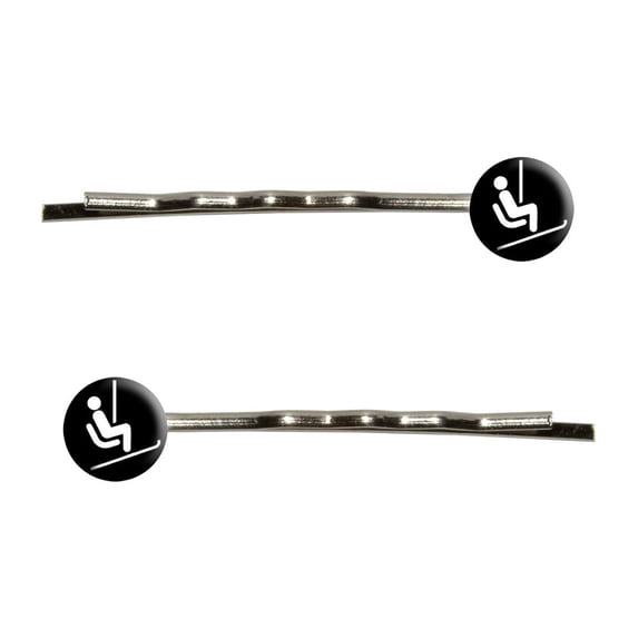 Skiing Ski Lift Bobby Pin Hair Clips