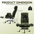 thumbnail image 5 of Big and Tall Office Chair with Adjuatable Armrests and Headrest, Ergonomic High Back Criss Cross Chair ,Reclining Desk Chair With Footrest,Executive Computer Chair,Green, 5 of 6