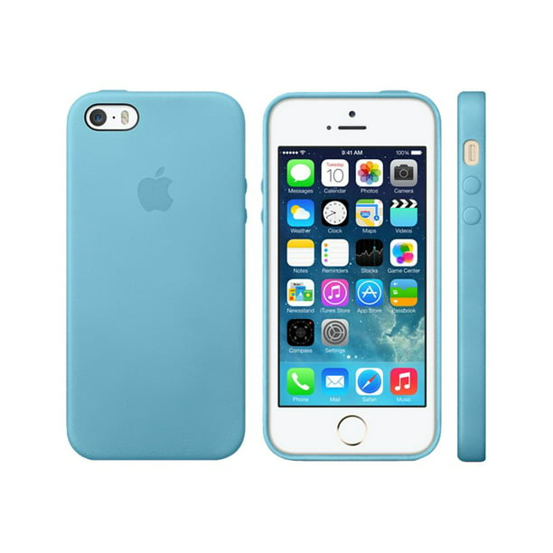 Baan Darts duizelig Apple - Case for cell phone - leather - blue - for iPhone 5, 5s, SE -  Walmart.com
