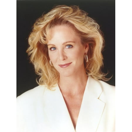 Joanna Kerns wearing a White Coat Dress in a Close Up Portrait Print Wall Art By Movie Star News